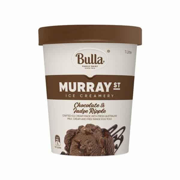 Bulla Murray Street Ice Cream Chocolate & Fudge Ripple | 1L